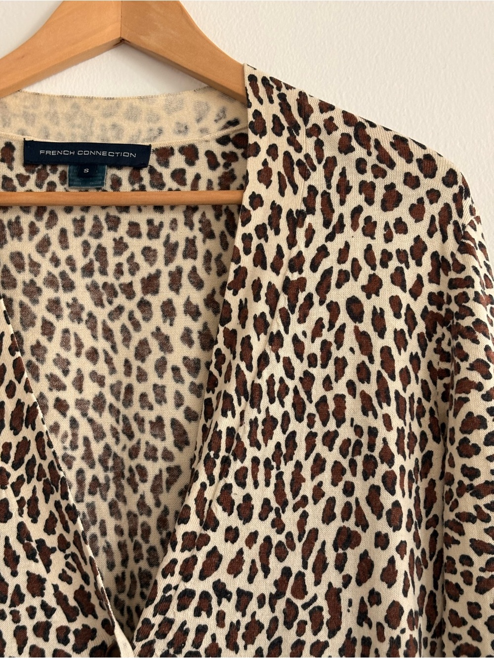 French Connection Leopard Print Cardigan - Small